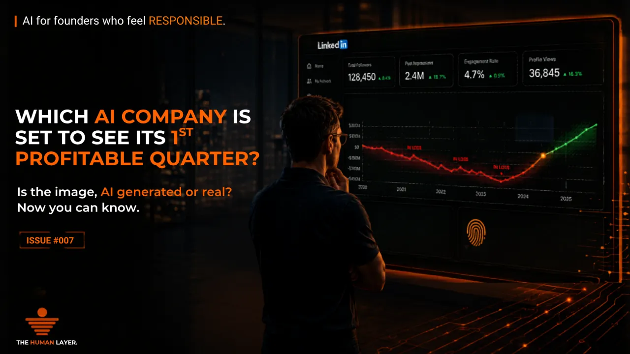 Which AI Company is set to see its first profitable quarter?